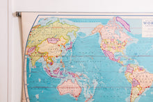 Load image into Gallery viewer, Pull Down World Map Vintage Wall Hanging Decor - Eagle&#39;s Eye Finds
