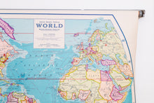 Load image into Gallery viewer, Pull Down World Map Vintage Wall Hanging Decor - Eagle&#39;s Eye Finds
