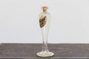 White Orchid Perfume Bottle Vintage French Clear Glass Vial - Eagle's Eye Finds