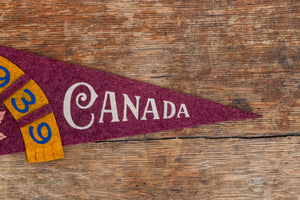 1939 Canada Red Felt Pennant Vintage Wall Decor - Eagle's Eye Finds