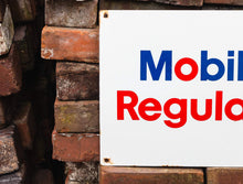 Load image into Gallery viewer, Mobil Regular Gas Pump Sign Vintage Porcelain Sign - Eagle&#39;s Eye Finds

