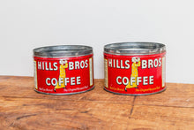 Load image into Gallery viewer, Hills Bros Coffee Tin Can Vintage Kitchen Storage Decor - Eagle&#39;s Eye Finds
