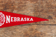 Load image into Gallery viewer, University of Nebraska Mini Felt Pennant Vintage College Wall Decor - Eagle&#39;s Eye Finds

