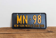 Load image into Gallery viewer, New York 1940 License Plate Vintage World&#39;s Fair MN 98 Wall Decor - Eagle&#39;s Eye Finds
