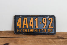 Load image into Gallery viewer, New York 1953 License Plate Vintage Empire State Wall Decor - Eagle&#39;s Eye Finds
