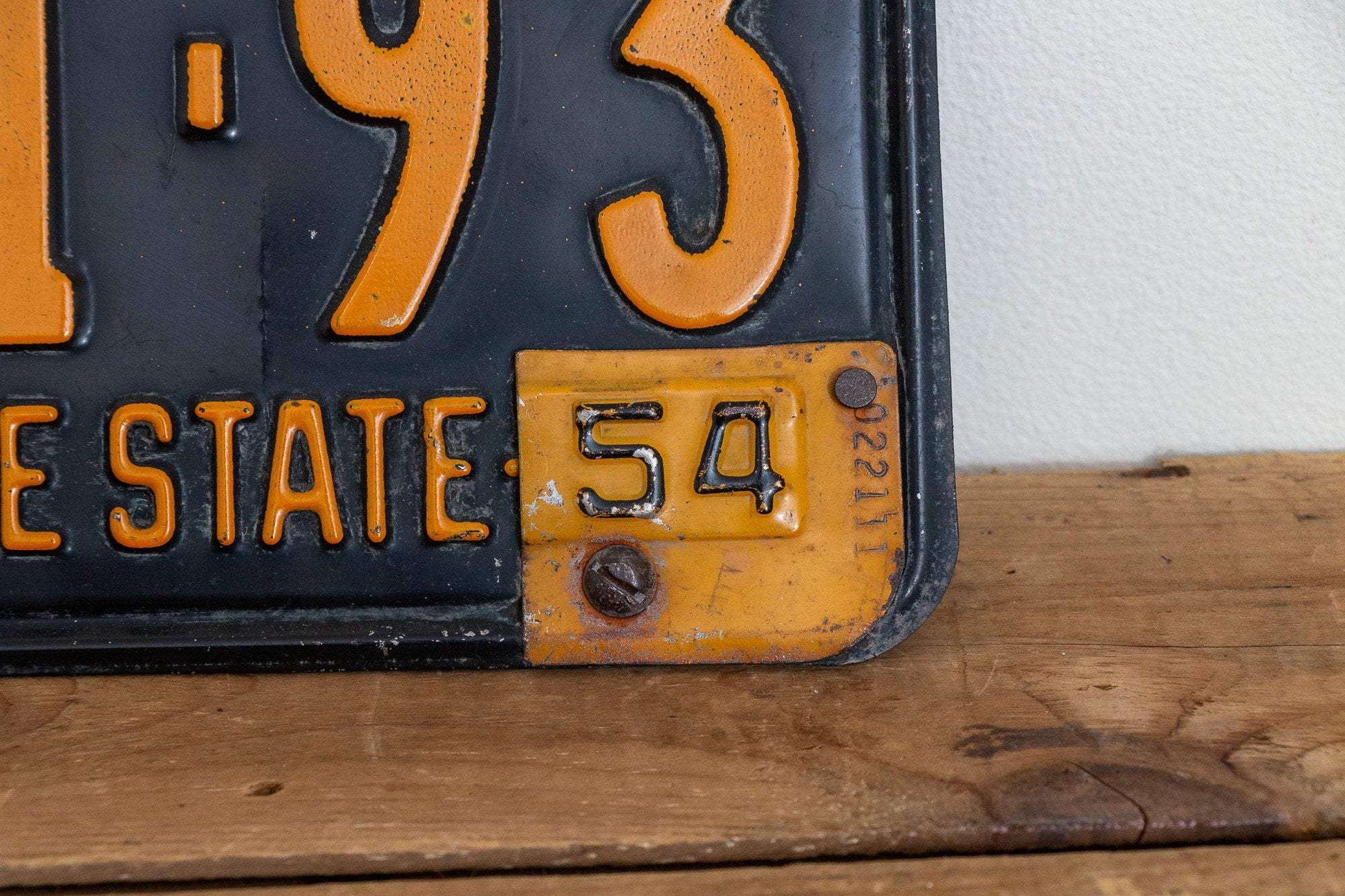 New York 1954 License Plate Vintage 1953 Empire State Wall Decor - Eagle's Eye Finds