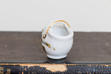 Load image into Gallery viewer, Grenada Ceramic Basket Vintage Golden Porcelain Decor - Eagle&#39;s Eye Finds
