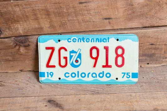 Aspen Colorado License Plate Vintage 1975 ZG CO Centennial Wall Decor - Eagle's Eye Finds