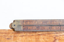 Load image into Gallery viewer, Stanley Fold Rule No. 62 Vintage Boxwood Ruler Marking Tool - Eagle&#39;s Eye Finds
