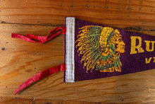 Load image into Gallery viewer, Rutland Vermont American Indian Felt Pennant Vintage Wall Decor - Eagle&#39;s Eye Finds
