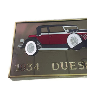1934 Duesenberg Mosaic Mirror Vintage Antique Car Decor - Eagle's Eye Finds
