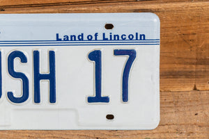 RUSH 17 Illinois Vanity License Plate Pair Vintage Wall Hanging Decor - Eagle's Eye Finds