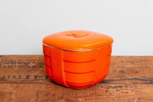 Load image into Gallery viewer, Orange Hall Hotpoint Refrigerator Dish Vintage Ceramic Kitchenware - Eagle&#39;s Eye Finds
