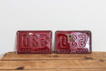 Load image into Gallery viewer, 530 Connecticut 1935 License Plate Pair 3 Digit Low Number Vintage Wall Decor - Eagle&#39;s Eye Finds
