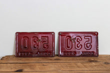 Load image into Gallery viewer, 530 Connecticut 1933 License Plate Pair 3 Digit Low Number Vintage Wall Decor - Eagle&#39;s Eye Finds
