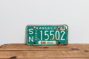 Kansas 1975 Truck License Plate Green Vintage Wall Hanging Decor - Eagle's Eye Finds