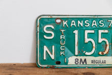Load image into Gallery viewer, Kansas 1975 Truck License Plate Green Vintage Wall Hanging Decor - Eagle&#39;s Eye Finds
