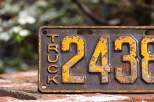 Load image into Gallery viewer, Illinois 1924 Truck License Plate Brown Vintage Wall Hanging Decor - Eagle&#39;s Eye Finds
