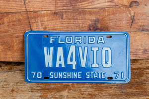 Florida 1971 Amateur Radio License Plate Sunshine State Vintage Wall Hanging Decor - Eagle's Eye Finds
