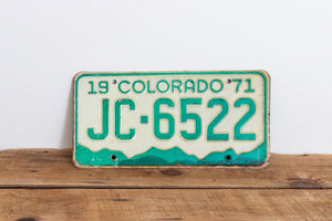 Colorado 1971 License Plate Vintage Wall Hanging Decor - Eagle's Eye Finds