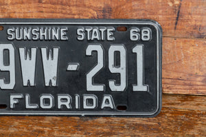 Florida 1968 WW License Plate Sunshine State Vintage Wall Hanging Decor - Eagle's Eye Finds