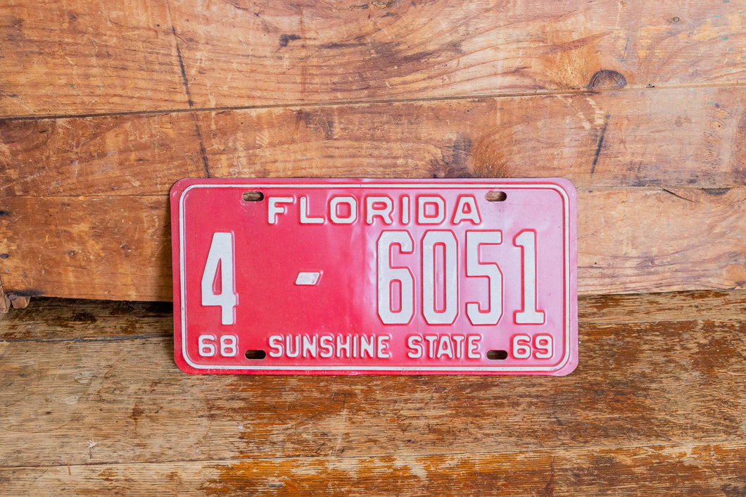 Florida 1969 License Plate Sunshine State Vintage Wall Hanging Decor - Eagle's Eye Finds