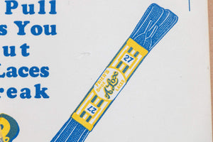 Alox Shoelaces Sign Vintage Cardboard Advertising Mudroom Wall Decor - Eagle's Eye Finds