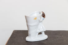 Load image into Gallery viewer, Lady with Purse Toothpick Holder Vintage Occupied Japan Ceramics - Eagle&#39;s Eye Finds
