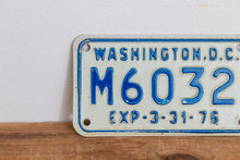 Load image into Gallery viewer, Washington DC 1976 Motorcycle License Plate Vintage Wall Hanging Decor - Eagle&#39;s Eye Finds
