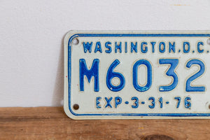 Washington DC 1976 Motorcycle License Plate Vintage Wall Hanging Decor - Eagle's Eye Finds