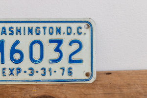 Washington DC 1976 Motorcycle License Plate Vintage Wall Hanging Decor - Eagle's Eye Finds