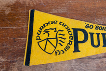 Load image into Gallery viewer, Purdue University Old Gold Felt Pennant Vintage Dorm Decor - Eagle&#39;s Eye Finds
