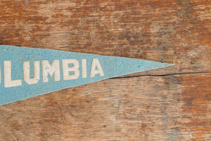 Columbia University Blue Felt Pennant Vintage Dorm Decor - Eagle's Eye Finds