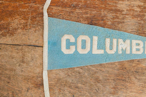 Columbia University Blue Felt Pennant Vintage Dorm Decor - Eagle's Eye Finds