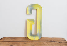 Load image into Gallery viewer, Yellow Metal G Vintage Wall Hanging Decor Initials Name Letter - Eagle&#39;s Eye Finds
