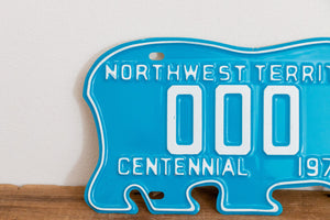 Northwest Territories 1970 Sample License Plate Polar Bear NWT Canada Vintage Wall Hanging Decor - Eagle's Eye Finds