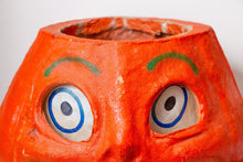 Load image into Gallery viewer, Paper Mache Pumpkin Jack O&#39;Lantern Halloween Decor Smiling Face - Eagle&#39;s Eye Finds
