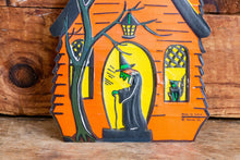 Load image into Gallery viewer, Haunted House Beistle Halloween Die Cut Mid-Century Decoration - Eagle&#39;s Eye Finds

