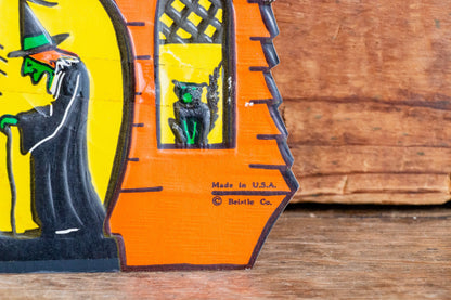 Haunted House Beistle Halloween Die Cut Mid-Century Decoration - Eagle's Eye Finds