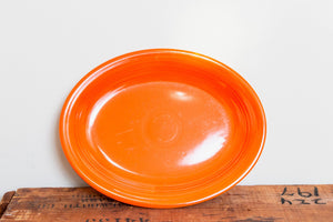 Orange (Red) Fiestaware Platter Vintage Kitchenware Oval Plate Original - Eagle's Eye Finds