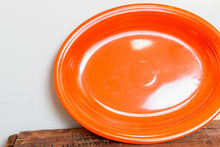 Load image into Gallery viewer, Orange (Red) Fiestaware Platter Vintage Kitchenware Oval Plate Original - Eagle&#39;s Eye Finds
