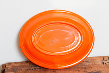 Load image into Gallery viewer, Orange (Red) Fiestaware Platter Vintage Kitchenware Oval Plate Original - Eagle&#39;s Eye Finds
