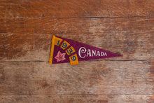 Load image into Gallery viewer, 1939 Canada Red Felt Pennant Vintage Wall Decor - Eagle&#39;s Eye Finds
