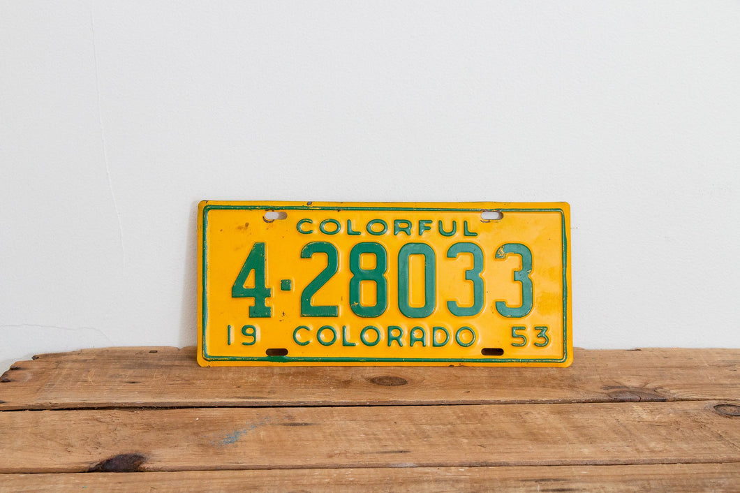 Colorado 1953 License Plate Vintage Wall Hanging Decor - Eagle's Eye Finds