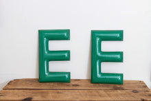 Load image into Gallery viewer, Green Letter E Porcelain Vintage Wall Hanging Decor Metal Initials Name Letter - Eagle&#39;s Eye Finds

