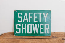 Load image into Gallery viewer, Safety Shower Sign Vintage Green Bathroom Wall Decor - Eagle&#39;s Eye Finds
