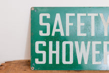 Load image into Gallery viewer, Safety Shower Sign Vintage Green Bathroom Wall Decor - Eagle&#39;s Eye Finds
