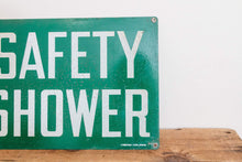 Load image into Gallery viewer, Safety Shower Sign Vintage Green Bathroom Wall Decor - Eagle&#39;s Eye Finds
