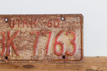 Load image into Gallery viewer, Utah 1960 License Plate Vintage Rusty Wall Hanging Decor - Eagle&#39;s Eye Finds
