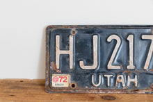 Load image into Gallery viewer, Utah 1972 License Plate Vintage Rusty Wall Hanging Decor - Eagle&#39;s Eye Finds
